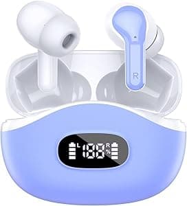 AOTONOK Cuffie Bluetooth, 2024 Auricolari Bluetooth 5.3 Stereo Wireless In Ear con 4 ENC Mic, Cuffie Senza Fili Cancellazione Rumore Cuffiette Sport 40Ore LED Display IP7 Impermeabili Earbuds