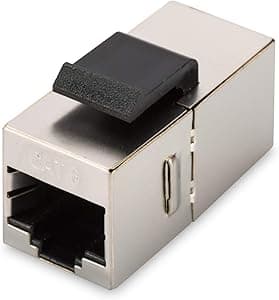 Digitus DN93613 Adattatore Passante 2X8 Poli Rj45 Schermato Cat.6 con Ganci per Pannelli, Keystone Clutch - Rj45, Cat 6 - Schermato