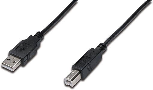 DIGITUS Cavo USB 2.0-1,8 m - USB-A a tipo B - 480 Mbps - Cavo di collegamento per computer, notebook, hub, stampanti - Nero