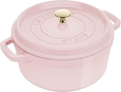 Staub Forno olandese rotondo in ghisa, 4 qt, colore: Rosa peonia