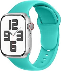 SRena SBC1 for Cinturino Apple Watch 38 40 41 42 44 45 46 mm,Ultra e Ultra 2,SE,Serie 7/8/9/10 - Compatibile con Tutti i Modelli,Blu Lago