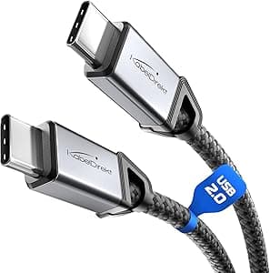 KabelDirekt – Cavo USB-C per Ricarica Veloce, Connettori Metallici + Intrecciato in Nylon, USB 2.0 – 1 m (Ricarica Telefoni/Computer Portatili con 60W, Ideale come Cavo di Carica/Dati, Nero)