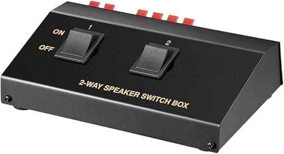 Goobay 60928 Speaker Switchbox - per collegare fino a 2 coppie di diffusori, Nero