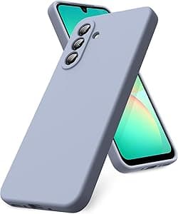 Vansdon Cover Compatibile con Samsung Galaxy A26 5G, Gomma Gel di Silicone Liquida Antiurto Custodia - Grigio Lavanda