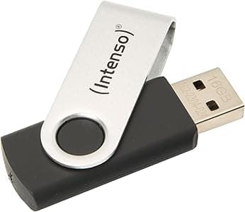 Intenso Basic Line - Chiavetta USB da 16 GB - Pendrive USB 2.0, Silver/Black