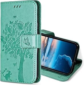 KANVOOS Cover per Xiaomi Redmi Note 12 PRO 5G / Poco X5 PRO 5G, Custodia a Libro in Pelle PU con Silicone TPU, Flip Caso Portafoglio (Verde)